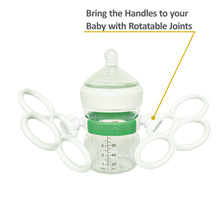 Load image into Gallery viewer, Angled Bottle Grabbies on Nuk Baby Bottle